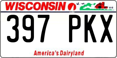 WI license plate 397PKX
