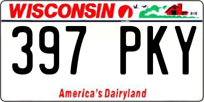 WI license plate 397PKY