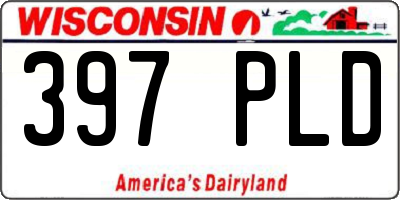 WI license plate 397PLD