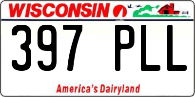 WI license plate 397PLL