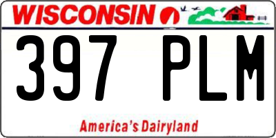 WI license plate 397PLM