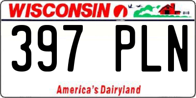 WI license plate 397PLN