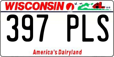 WI license plate 397PLS