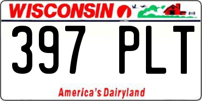 WI license plate 397PLT