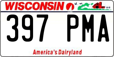 WI license plate 397PMA