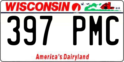 WI license plate 397PMC