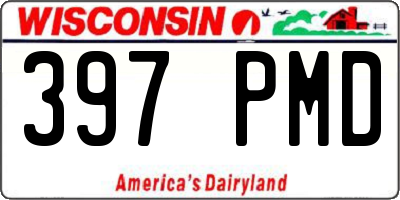 WI license plate 397PMD