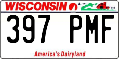 WI license plate 397PMF