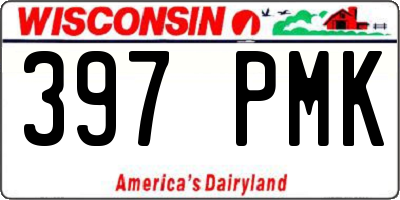 WI license plate 397PMK