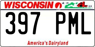 WI license plate 397PML