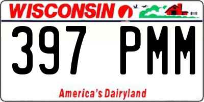 WI license plate 397PMM