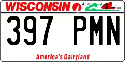 WI license plate 397PMN