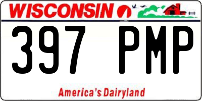 WI license plate 397PMP