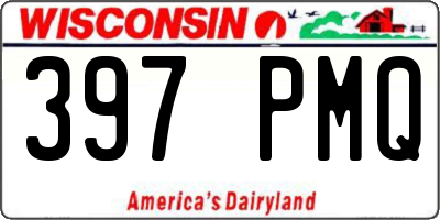 WI license plate 397PMQ
