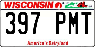 WI license plate 397PMT