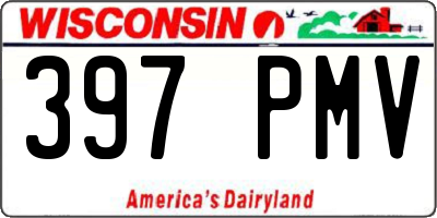 WI license plate 397PMV