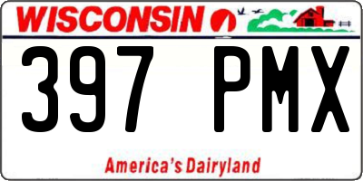 WI license plate 397PMX