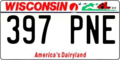 WI license plate 397PNE