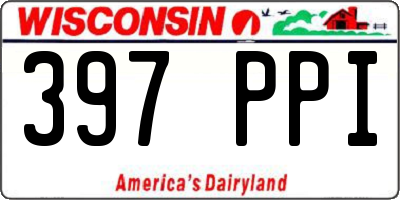 WI license plate 397PPI
