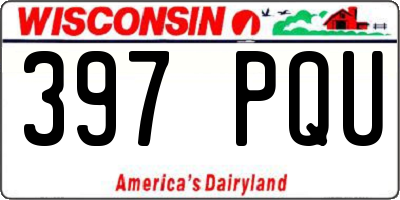 WI license plate 397PQU