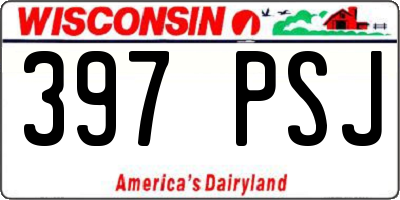 WI license plate 397PSJ