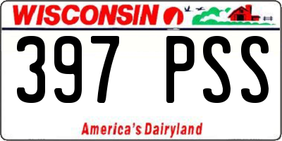 WI license plate 397PSS