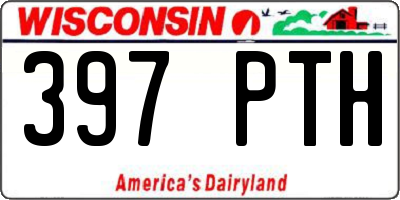 WI license plate 397PTH