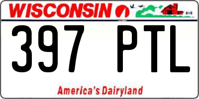 WI license plate 397PTL