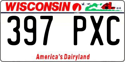 WI license plate 397PXC
