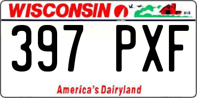 WI license plate 397PXF