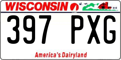 WI license plate 397PXG