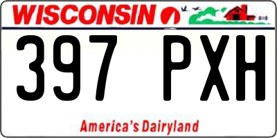 WI license plate 397PXH