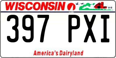 WI license plate 397PXI