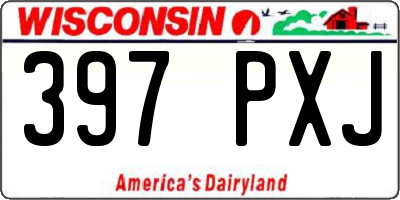 WI license plate 397PXJ