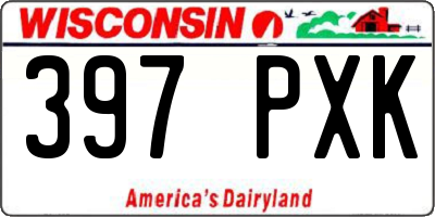 WI license plate 397PXK