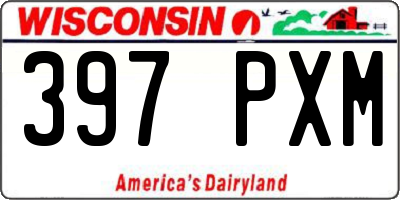 WI license plate 397PXM