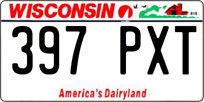 WI license plate 397PXT