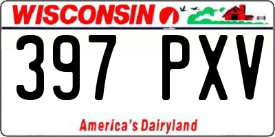 WI license plate 397PXV
