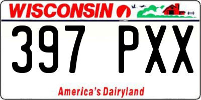 WI license plate 397PXX