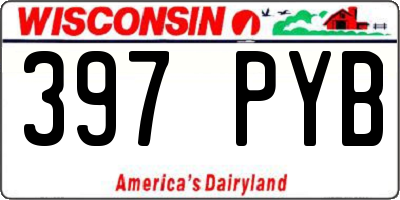WI license plate 397PYB