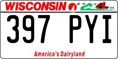 WI license plate 397PYI