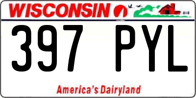 WI license plate 397PYL