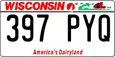 WI license plate 397PYQ