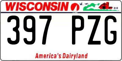 WI license plate 397PZG