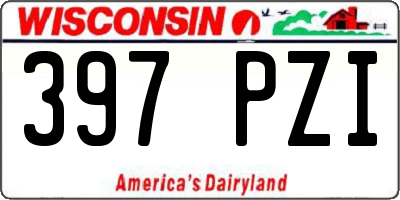 WI license plate 397PZI