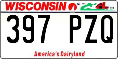 WI license plate 397PZQ