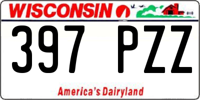 WI license plate 397PZZ