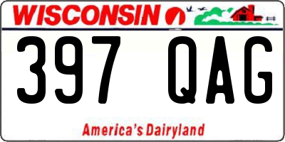 WI license plate 397QAG