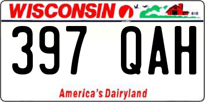 WI license plate 397QAH