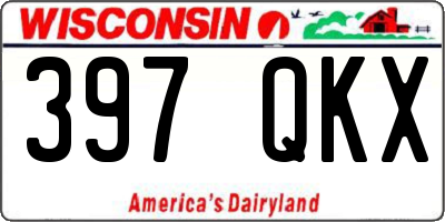 WI license plate 397QKX